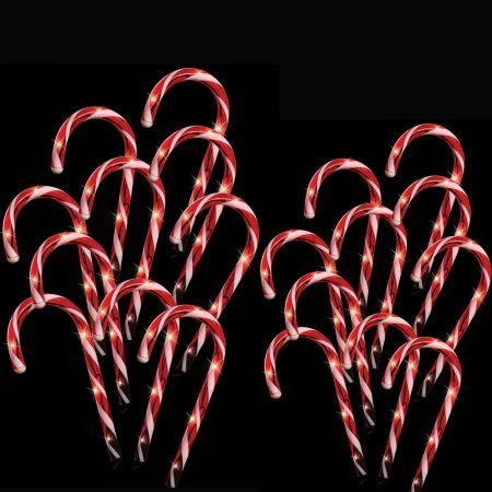 Stockholm Christmas Lights 20pcs LED Candy Canes Path Outdoor Garden Xmas Decoration 38CM 7 Stockholm Christmas Lights 20pcs LED Candy Canes Path Outdoor Garden Xmas Decoration 38CM - Image 7