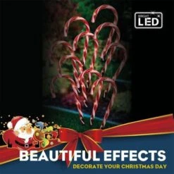 Stockholm Christmas Lights 20pcs LED Candy Canes Path Outdoor Garden Xmas Decoration 38CM 12 Stockholm Christmas Lights 20pcs LED Candy Canes Path Outdoor Garden Xmas Decoration 38CM -Christmas Lights Store 225857 2384483 F
