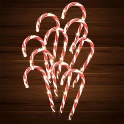 Stockholm Christmas Lights 20pcs LED Candy Canes Path Outdoor Garden Xmas Decoration 38CM