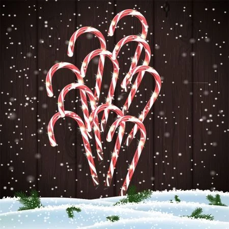 Stockholm Christmas Lights 20pcs LED Candy Canes Path Outdoor Garden Xmas Decoration 38CM 2 Stockholm Christmas Lights 20pcs LED Candy Canes Path Outdoor Garden Xmas Decoration 38CM - Image 2