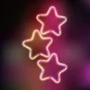 Stockholm Christmas Lights 3pcs LED Star Multi Colour Path Outdoor Garden Decoration 60CM