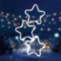 Stockholm Christmas Lights 3pcs LED Star Multi Colour Path Outdoor Garden Decoration 60CM -Christmas Lights Store 225861 1767915 F