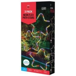 Stockholm Christmas Lights 3pcs LED Star Multi Colour Path Outdoor Garden Decoration 60CM -Christmas Lights Store 225861 1767921 F