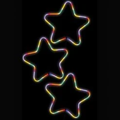 Stockholm Christmas Lights 3pcs LED Star Multi Colour Path Outdoor Garden Decoration 60CM -Christmas Lights Store 225861 1767931 F