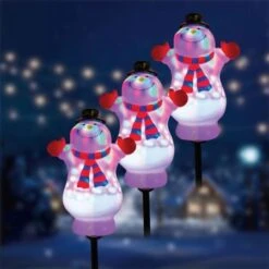 Stockholm Christmas Lights 3pcs LED Snowman Auto Disco Effect Path Outdoor Garden Decoration 47CM -Christmas Lights Store 225863 2384493 F