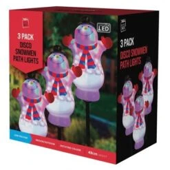 Stockholm Christmas Lights 3pcs LED Snowman Auto Disco Effect Path Outdoor Garden Decoration 47CM -Christmas Lights Store 225863 2384495 F