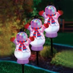 Stockholm Christmas Lights 3pcs LED Snowman Auto Disco Effect Path Outdoor Garden Decoration 47CM -Christmas Lights Store 225863 2384497 F