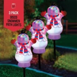 Stockholm Christmas Lights 3pcs LED Snowman Auto Disco Effect Path Outdoor Garden Decoration 47CM -Christmas Lights Store 225863 2384501 F