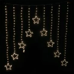Stockholm Christmas Lights 307 LEDs Curtain Star Warm White Outdoor Garden Decoration -Christmas Lights Store 225867 1767987 F