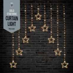 Stockholm Christmas Lights 307 LEDs Curtain Star Warm White Outdoor Garden Decoration -Christmas Lights Store 225867 1767989 F