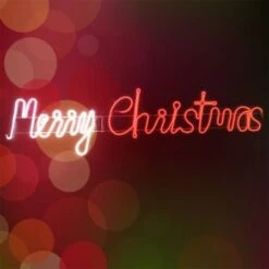Stockholm Christmas Lights LED MERRY CHRISTMAS Sign Xmas Motif Home Garden Decor 160x29CM -Christmas Lights Store 225869 2384527 F