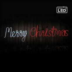 Stockholm Christmas Lights LED MERRY CHRISTMAS Sign Xmas Motif Home Garden Decor 160x29CM -Christmas Lights Store 225869 2384531 F