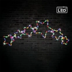 Stockholm Christmas Lights LED Rope Stars Banner Multi Color Xmas Party Outdoor 94x40CM -Christmas Lights Store 225871 2384551 F