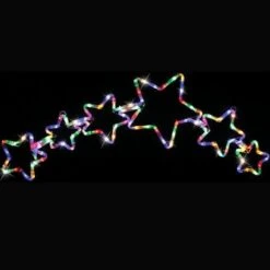 Stockholm Christmas Lights LED Rope Stars Banner Multi Color Xmas Party Outdoor 94x40CM -Christmas Lights Store 225871 2384553 F