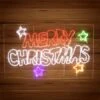 Stockholm Christmas Lights LED Rope Letter MERRY CHRISTMAS Sign Xmas Star Outdoor 125x75CM