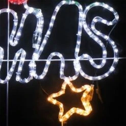 Stockholm Christmas Lights LED Rope Letter MERRY CHRISTMAS Sign Xmas Star Outdoor 125x75CM -Christmas Lights Store 225875 1768069 F