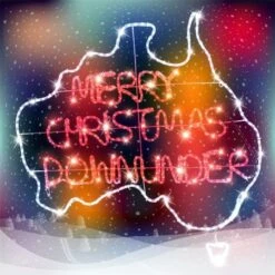 Stockholm Christmas Lights LED Rope Aussie MERRY CHRISTMAS Sign Xmas Outdoor 109x106CM -Christmas Lights Store 225877 1768087 F