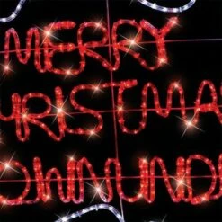 Stockholm Christmas Lights LED Rope Aussie MERRY CHRISTMAS Sign Xmas Outdoor 109x106CM -Christmas Lights Store 225877 1768091 F
