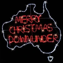 Stockholm Christmas Lights LED Rope Aussie MERRY CHRISTMAS Sign Xmas Outdoor 109x106CM -Christmas Lights Store 225877 1768095 F