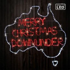 Stockholm Christmas Lights LED Rope Aussie MERRY CHRISTMAS Sign Xmas Outdoor 109x106CM -Christmas Lights Store 225877 1768097 F