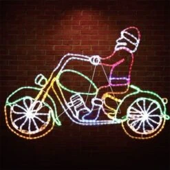 Stockholm Christmas Lights LED Rope Santa Claus Riding Bike Outdoor Garden Xmas 133x91CM -Christmas Lights Store 225879 1768117 F