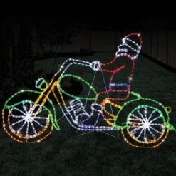 Stockholm Christmas Lights LED Rope Santa Claus Riding Bike Outdoor Garden Xmas 133x91CM -Christmas Lights Store 225879 1768119 F