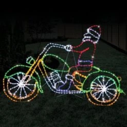 Stockholm Christmas Lights LED Rope Santa Claus Riding Bike Outdoor Garden Xmas 133x91CM -Christmas Lights Store 225879 1768123 F