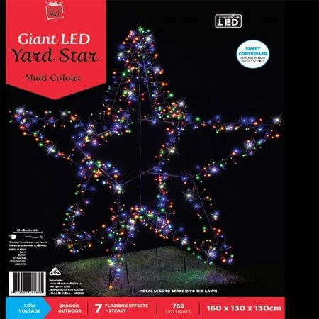 Stockholm Christmas Lights 768 LEDs Giant Star Cluster Xmas Outdoor Garden Decor 130CM 7 Stockholm Christmas Lights 768 LEDs Giant Star Cluster Xmas Outdoor Garden Decor 130CM - Image 7