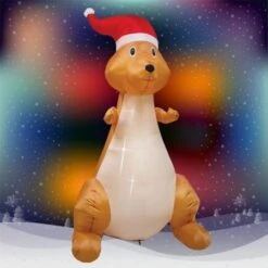 Stockholm Christmas Lights 1.8M LED Inflatable Cute Kangaroo Xmas Outdoor Garden Decor