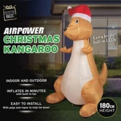 Stockholm Christmas Lights 1.8M LED Inflatable Cute Kangaroo Xmas Outdoor Garden Decor -Christmas Lights Store 225883 1768157 F