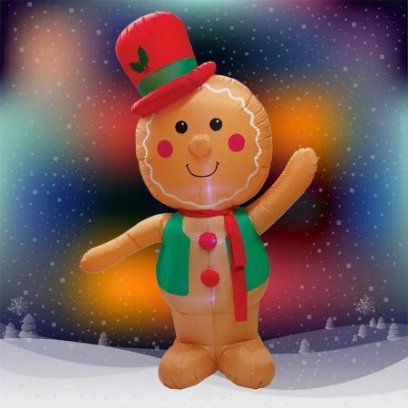 Stockholm Christmas Lights 2.4M LED Inflatable Gingerbread Man Outdoor Garden Decoration 1 Stockholm Christmas Lights 2.4M LED Inflatable Gingerbread Man Outdoor Garden Decoration