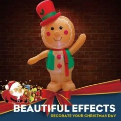 Stockholm Christmas Lights 2.4M LED Inflatable Gingerbread Man Outdoor Garden Decoration 15 Stockholm Christmas Lights 2.4M LED Inflatable Gingerbread Man Outdoor Garden Decoration -Christmas Lights Store 225885 1768177 F