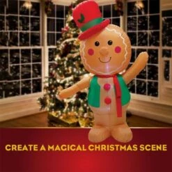 Stockholm Christmas Lights 2.4M LED Inflatable Gingerbread Man Outdoor Garden Decoration 14 Stockholm Christmas Lights 2.4M LED Inflatable Gingerbread Man Outdoor Garden Decoration -Christmas Lights Store 225885 1768179 F