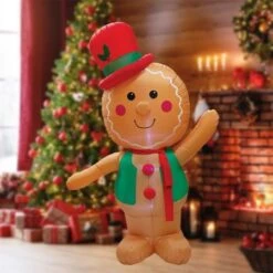 Stockholm Christmas Lights 2.4M LED Inflatable Gingerbread Man Outdoor Garden Decoration 12 Stockholm Christmas Lights 2.4M LED Inflatable Gingerbread Man Outdoor Garden Decoration -Christmas Lights Store 225885 1768183 F