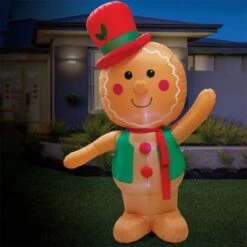 Stockholm Christmas Lights 2.4M LED Inflatable Gingerbread Man Outdoor Garden Decoration 19 Stockholm Christmas Lights 2.4M LED Inflatable Gingerbread Man Outdoor Garden Decoration -Christmas Lights Store 225885 1768187 F