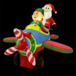 Stockholm Christmas Lights 1.6M LED Inflatable Santa Claus Plane Penguin Outdoor Garden Decoration -Christmas Lights Store 225887 1768191 F
