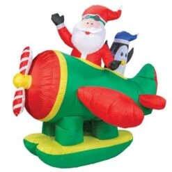 Stockholm Christmas Lights 1.6M LED Inflatable Santa Claus Plane Penguin Outdoor Garden Decoration -Christmas Lights Store 225887 1768201 F