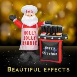 Stockholm Christmas Lights 1.7M LED Inflatable BBQ Santa Claus Outdoor Garden Decoration -Christmas Lights Store 225889 2384635 F