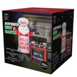 Stockholm Christmas Lights 1.7M LED Inflatable BBQ Santa Claus Outdoor Garden Decoration -Christmas Lights Store 225889 2384637 F