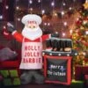 Stockholm Christmas Lights 1.7M LED Inflatable BBQ Santa Claus Outdoor Garden Decoration