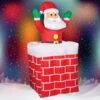Stockholm Christmas Lights 1.8M LED Inflatable Santa Claus Chimney Outdoor Garden Xmas