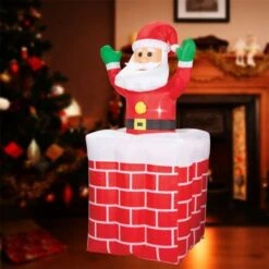 Stockholm Christmas Lights 1.8M LED Inflatable Santa Claus Chimney Outdoor Garden Xmas -Christmas Lights Store 225891 1768231 F