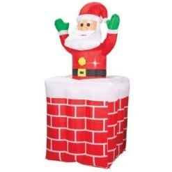 Stockholm Christmas Lights 1.8M LED Inflatable Santa Claus Chimney Outdoor Garden Xmas -Christmas Lights Store 225891 1768235 F