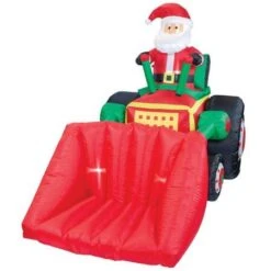 Stockholm Christmas Lights 2.15x1.5M Inflatable Santa Claus Driving Bulldozer Xmas Outdoor -Christmas Lights Store 225893 1768251 F