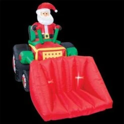 Stockholm Christmas Lights 2.15x1.5M Inflatable Santa Claus Driving Bulldozer Xmas Outdoor -Christmas Lights Store 225893 1768253 F