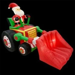 Stockholm Christmas Lights 2.15x1.5M Inflatable Santa Claus Driving Bulldozer Xmas Outdoor -Christmas Lights Store 225893 1768255 F