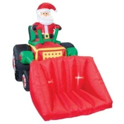 Stockholm Christmas Lights 2.15x1.5M Inflatable Santa Claus Driving Bulldozer Xmas Outdoor -Christmas Lights Store 225893 1768263 F