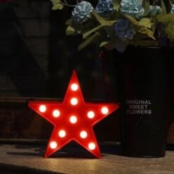 BRELONG 3D Warm White Decoration Night Light For Kids Room Christmas Wedding Star 3V -Christmas Lights Store 228901 1803395 F