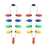 BRELONG 9LEDs LED Luminous Necklace Holiday Party Christmas 2PCS