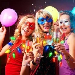 BRELONG 9LEDs LED Luminous Necklace Holiday Party Christmas 2PCS -Christmas Lights Store 229129 1804817 F